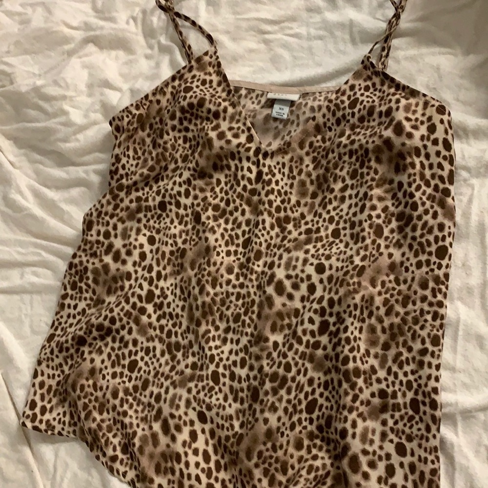 Sheer stylish cheetah/ giraffe print spaghetti strap